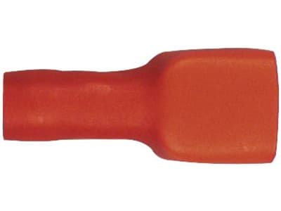 Herth + Buss Flachsteckhülse 6,3 x 0,8 mm, Kabel 0,5 – 1 mm², verzinnt; isoliert, rot, 50 254 210