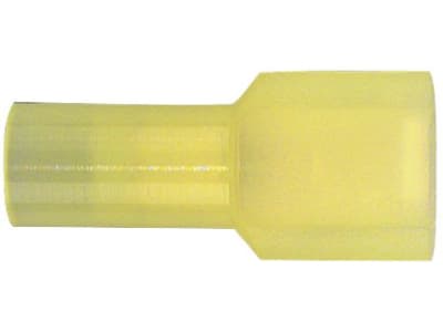 Herth + Buss Flachstecker 6,3 x 0,8 mm, Kabel 2,5 – 4 mm², Messing; Nylon isoliert, gelb, 50 254 217