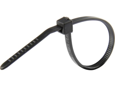 Herth + Buss Kabelbinder 210 x 4,7 mm, schwarz, 100 St., Verzahnung innen, witterungsbeständig, 50 266 492