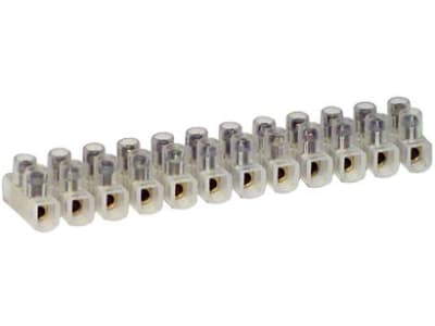 Herth + Buss Lüsterklemme 12-polig, Querschnitt Kabel 2,5 mm², Schraubkontakt, transparent, 50 291 031