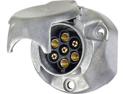 Herth + Buss Steckdose 7-polig, 6 – 12 V, Flachsteckanschluss 6,3 mm, Aluminium, ISO 1724 N-Typ, Einsatz herausnehmbar, mit Aluminiumdeckel, 51 305 220 Herth + Buss Steckdose 7-polig, 6 – 12 V, Flachsteckanschluss 6,3 mm, Aluminium, ISO 1724 N-Typ, Einsatz herausnehmbar, mit Aluminiumdeckel, 51 305 220