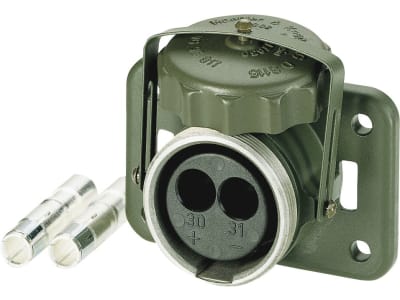 Herth + Buss Steckdose 2-polig, 24 V, Crimpverbinder, Stahl, mit Deckel, Crimp- und Lötbuchsenkontakte; Kontaktoberfläche versilbert, 51 305 416 Herth + Buss Steckdose 2-polig, 24 V, Crimpverbinder, Stahl, mit Deckel, Crimp- und Lötbuchsenkontakte; Kontaktoberfläche versilbert, 51 305 416