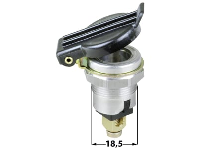 Herth + Buss Steckdose 1-polig, 12 – 24 V 12 A, Schraubanschluss, Aluminium, mit Deckel, Masse über Gehäuse, Schaltbrettdicke max. 7 mm, 51 306 518 Herth + Buss Steckdose 1-polig, 12 – 24 V 12 A, Schraubanschluss, Aluminium, mit Deckel, Masse über Gehäuse, Schaltbrettdicke max. 7 mm, 51 306 518