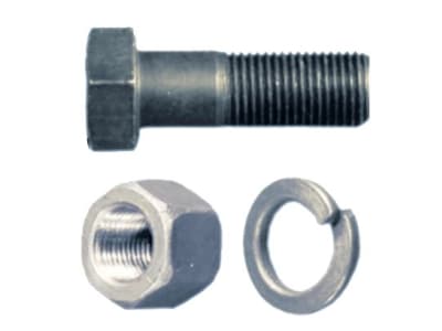 Messerschraube 1/2" UNF x 38 mit Sicherungmutter und Federring für Howard Messerschraube 1/2" UNF x 38 mit Sicherungmutter und Federring für Howard