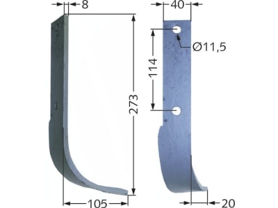 Howard Fräsmesser links/rechts für Fräse Rotocadet, HL, HR10 Howard Fräsmesser links/rechts für Fräse Rotocadet, HL, HR10