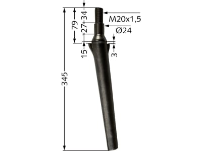 Industriehof® Kreiseleggenzinken links/rechts, 345 mm, M 20 x 1,5 für Celli, Perugini, RH-11 F Industriehof® Kreiseleggenzinken links/rechts, 345 mm, M 20 x 1,5 für Celli, Perugini, RH-11 F