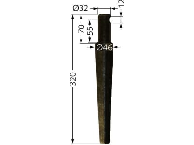 Industriehof® Kreiseleggenzinken links/rechts, 320 mm, Bohrung 12 mm für Pegoraro, RH-26