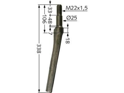 Industriehof® Kreiseleggenzinken links/rechts, 338 mm, M 22 x 1,5 für Seima, RH-31 Industriehof® Kreiseleggenzinken links/rechts, 338 mm, M 22 x 1,5 für Seima, RH-31