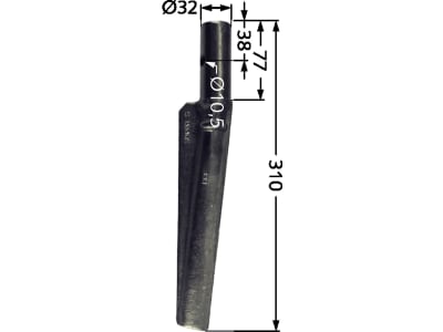 Industriehof® Kreiseleggenzinken rechts, 310 mm, für Breviglieri, Schmotzer, RH-35 R