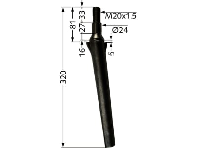Industriehof® Kreiseleggenzinken links/rechts, 320 mm, M 20 x 1,5 für Celli, Perugini, RH-5 B Industriehof® Kreiseleggenzinken links/rechts, 320 mm, M 20 x 1,5 für Celli, Perugini, RH-5 B