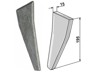 Industriehof® Aufschweißspitze links/rechts, für Amazone Kreiseleggenzinken RH-92 R/L, RH-92 A