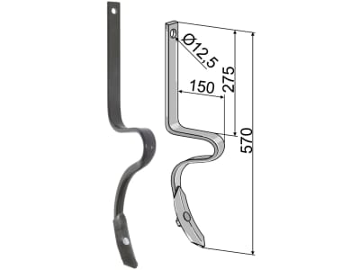 Industriehof® Spurlockerzinken 570 x 10 x 32 mm mit Schar, für Amazone, 10.5015/1 Industriehof® Spurlockerzinken 570 x 10 x 32 mm mit Schar, für Amazone, 10.5015/1