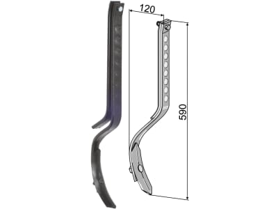Industriehof® Spurlockerzinken 590 x 10 x 32 mm mit Schar, für universal, 10.5016 Industriehof® Spurlockerzinken 590 x 10 x 32 mm mit Schar, für universal, 10.5016