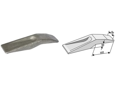 Industriehof® Baggerzahn, 260 x 52 mm, für Universal, zum Anschweißen, 18300-14 Industriehof® Baggerzahn, 260 x 52 mm, für Universal, zum Anschweißen, 18300-14
