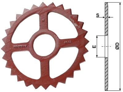 Industriehof® Sternring Ø 470 mm, 118 mm, 14,0 mm, Grauguss (GG20), für universal, 311-470