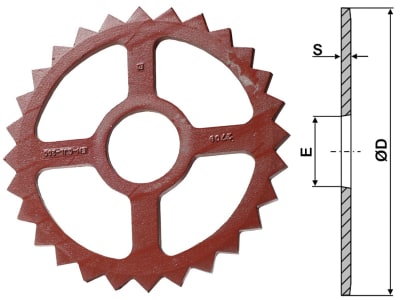 Industriehof® Sternring Ø 470 mm, 118 mm, 14,0 mm, Grauguss (GG20), für universal, 311-470 Industriehof® Sternring Ø 470 mm, 118 mm, 14,0 mm, Grauguss (GG20), für universal, 311-470