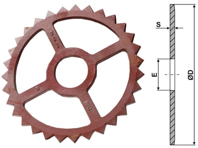 Industriehof® Sternring Ø 530 mm, 118 mm, 18,0 mm, Grauguss (GG20), für universal, 311-530 Industriehof® Sternring Ø 530 mm, 118 mm, 18,0 mm, Grauguss (GG20), für universal, 311-530