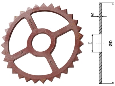 Industriehof® Sternring Ø 530 mm, 118 mm, 18,0 mm, Sphäroguss (GGG50), für universal, 311-531 Industriehof® Sternring Ø 530 mm, 118 mm, 18,0 mm, Sphäroguss (GGG50), für universal, 311-531