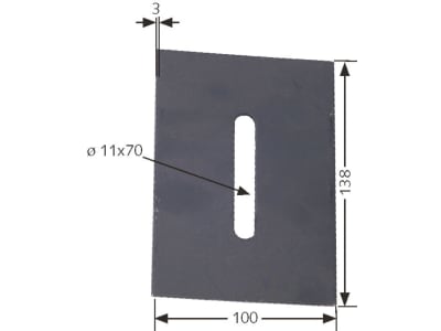 Industriehof® Abstreifer 138 x 100 x 3 mm, Bohrung 70 x 11 mm für Lely Packerwalzen, 51-L105