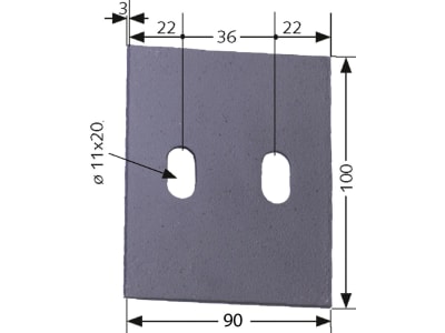 Industriehof® Abstreifer 100 x 90 x 3 mm, Bohrung 20 x 11 mm für Landsberg (Pöttinger), Sicma Packerwalzen, 51-S102