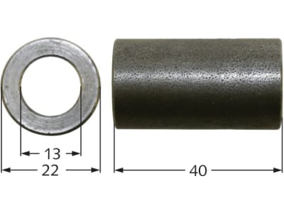 Industriehof® Buchse 40 x 4,5 mm, Ø innen 13 mm, Ø außen 22 mm, für Doppstadt, Epoke, 63-DOP-61 Industriehof® Buchse 40 x 4,5 mm, Ø innen 13 mm, Ø außen 22 mm, für Doppstadt, Epoke, 63-DOP-61