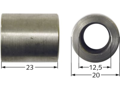 Industriehof® Buchse 23 x 3,75 mm, Ø innen 12,5 mm, Ø außen 20 mm, für Perfect, 63-PER-61 Industriehof® Buchse 23 x 3,75 mm, Ø innen 12,5 mm, Ø außen 20 mm, für Perfect, 63-PER-61