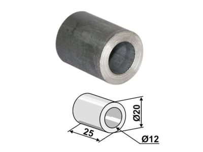 Industriehof® Buchse 25 x 4 mm, Ø innen 12 mm, Ø außen 20 mm, für Mc Connel, Noremat, Rousseau, S.M.A., 63-ROU-62