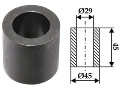 Industriehof® Buchse 45 x 8 mm, Ø innen 29 mm, Ø außen 45 mm, für Sauerburger, 63-SAU-06