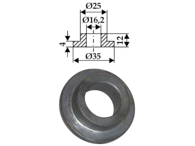 Industriehof® Innenbuchse 12 x 4,4/9,4 mm, Ø innen 16,2 mm, Ø außen 25 mm; 35 mm, für Sovema, 63-SOV-61 Industriehof® Innenbuchse 12 x 4,4/9,4 mm, Ø innen 16,2 mm, Ø außen 25 mm; 35 mm, für Sovema, 63-SOV-61