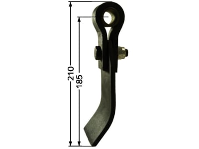 Industriehof® Schlegelmesser komplett 210 x 75 x 7 mm, Bohrung 20 mm, für Agram, Taarup, 63-TAA-00