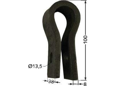 Industriehof® Halter 100 x 38 x 8 mm Bohrung 13,5 mm für Taarup, Tim Rübenroder Schlegel komplett Länge 210 mm (Best. Nr. 10075889), 63-TAA-04 Industriehof® Halter 100 x 38 x 8 mm Bohrung 13,5 mm für Taarup, Tim Rübenroder Schlegel komplett Länge 210 mm (Best. Nr. 10075889), 63-TAA-04