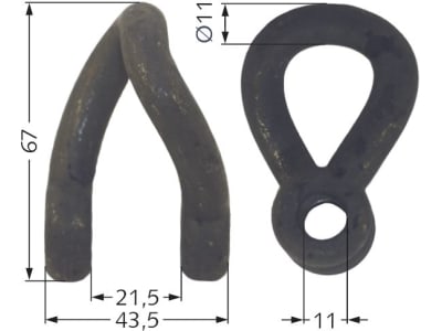 Industriehof® Schäkel gedreht, Bohrung 11,5 mm, für Votex, 63-VOT-63 Industriehof® Schäkel gedreht, Bohrung 11,5 mm, für Votex, 63-VOT-63