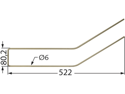 Schwaderzinken 522 x 80,2 x 6 mm für Kuhn Kreiselschwader