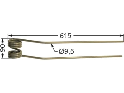 Schwaderzinken 615 x 90 x 9,5 mm für Kuhn Kreiselschwader