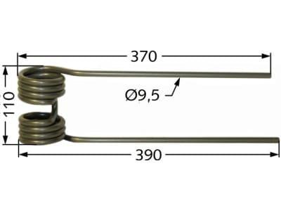 Kreiselheuerzinken links 395 x 110 x 9,5 mm für Kuhn Kreiselheuer GF 400, 500, 600, 5000, 6000, 7000, 8000, 10000, 13000, 17000 Kreiselheuerzinken links 395 x 110 x 9,5 mm für Kuhn Kreiselheuer GF 400, 500, 600, 5000, 6000, 7000, 8000, 10000, 13000, 17000
