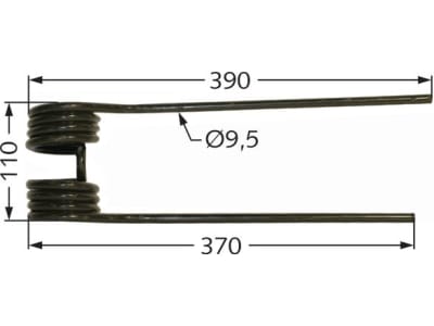 Kreiselheuerzinken rechts 395 x 110 x 9,5 mm für Kuhn Kreiselheuer GF 400, 500, 600, 5000, 6000, 7000, 8000, 10000, 13000, 17000 Kreiselheuerzinken rechts 395 x 110 x 9,5 mm für Kuhn Kreiselheuer GF 400, 500, 600, 5000, 6000, 7000, 8000, 10000, 13000, 17000