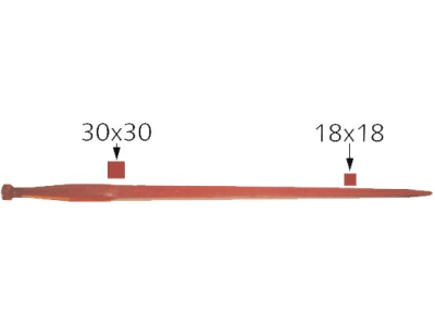 SHW Frontladerzinken 800 mm M 22 x 1,5 spitz, gerade für Fendt, Schäffer, 53100