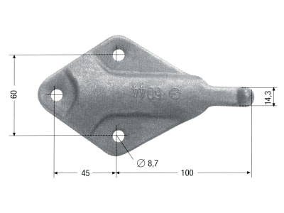 Haltenocken, "6044", zum Anschrauben, verzinkt, für Exzenterverschluss 6043 Haltenocken, "6044", zum Anschrauben, verzinkt, für Exzenterverschluss 6043