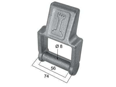 Bordwandscharnier, L x B: 115 x 74/56 mm, für Bordwand mit Zentralverriegelung Bordwandscharnier, L x B: 115 x 74/56 mm, für Bordwand mit Zentralverriegelung