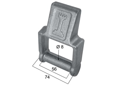 Bordwandscharnier, L x B 115 x 74/56 mm, für Bordwand mit Zentralverriegelung