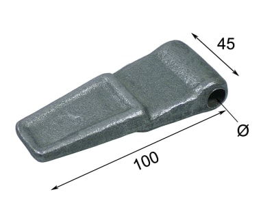 Bordwandscharnier, Bohrung 12 mm; 14 mm, flach, für Bordwand ohne Zentralverriegelung