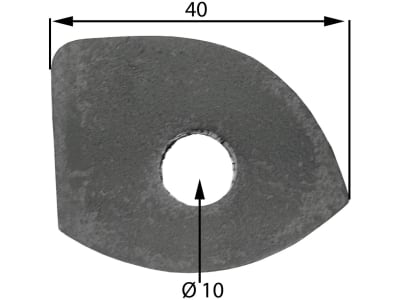 Lagerauge, Länge 40 mm, Bohrung 10 mm