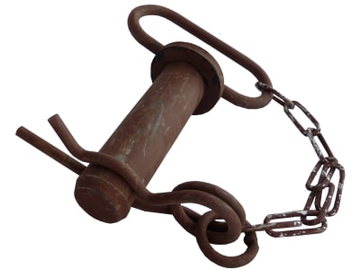 Anhängebolzen, Ø 30 mm, mit Sicherungsstecker, für Ackerwagenkupplung Anhängebolzen, Ø 30 mm, mit Sicherungsstecker, für Ackerwagenkupplung