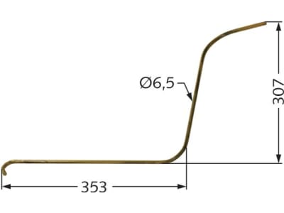 Radrechenzinken 353 x 307 x 6,5 mm, rechts für Niemeyer