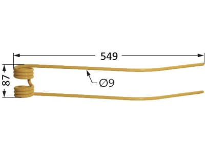 Schwaderzinken 515 x 87 x 9 mm für Niemeyer Kreiselschwader Schwaderzinken 515 x 87 x 9 mm für Niemeyer Kreiselschwader