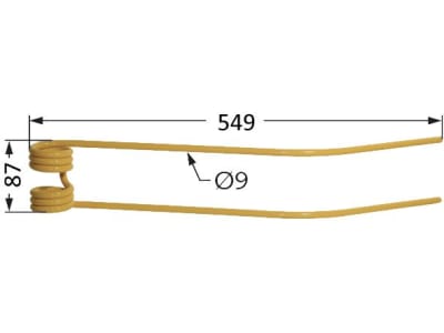 Schwaderzinken 515 x 87 x 9 mm für Niemeyer Kreiselschwader