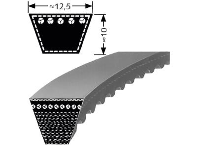 Optibelt Keilriemen XPA 1232 Lw, Schmalkeilriemen, flankenoffen formgezahnt