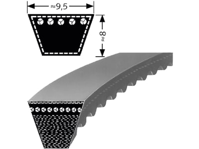 Optibelt Keilriemen XPZ 687 Lw, Schmalkeilriemen, flankenoffen formgezahnt