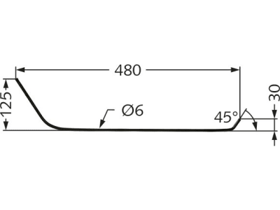 Radrechenzinken 480 x 125 x 6 mm für Landsberg Radrechenzinken 480 x 125 x 6 mm für Landsberg