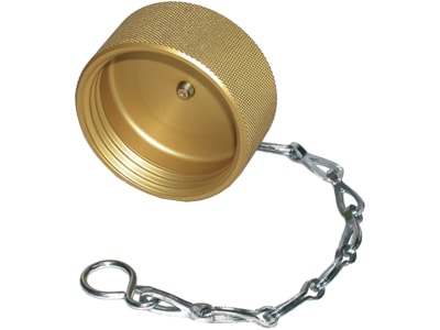 Staubschutz für Festhälfte Rohrleitungskupplung BG 2, M 32 x 3 IG, PVC (Polyvinylchlorid), mit Kette